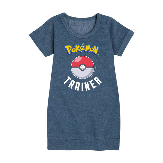 Girls' - Pokémon - Pokémon Trainer Graphic Short Sleeve Fleece Dress