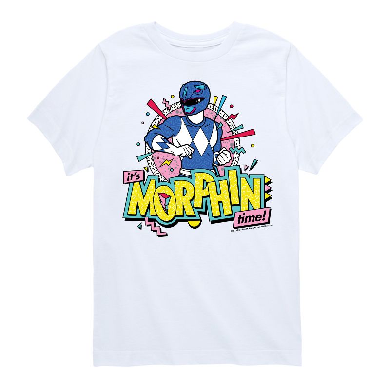 Boys' - Power Rangers - Morphin Time Blue Short Sleeve Graphic T-Shirt