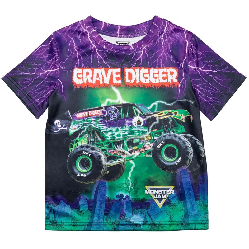 Monster Jam Grave Digger El Toro Loco Megalodon Truck T-Shirt Little Kid to Big Kid
