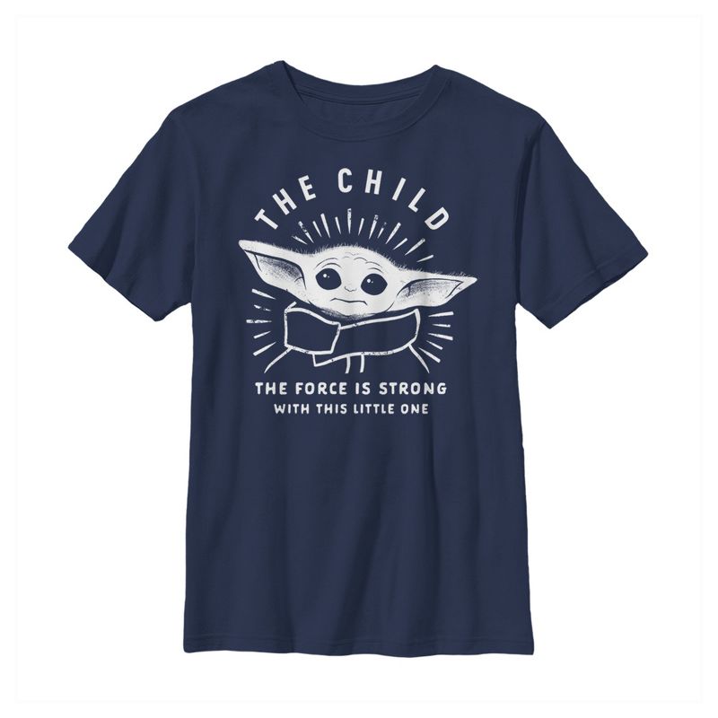 Boy's Star Wars The Mandalorian The Child Force Is Strong T-Shirt