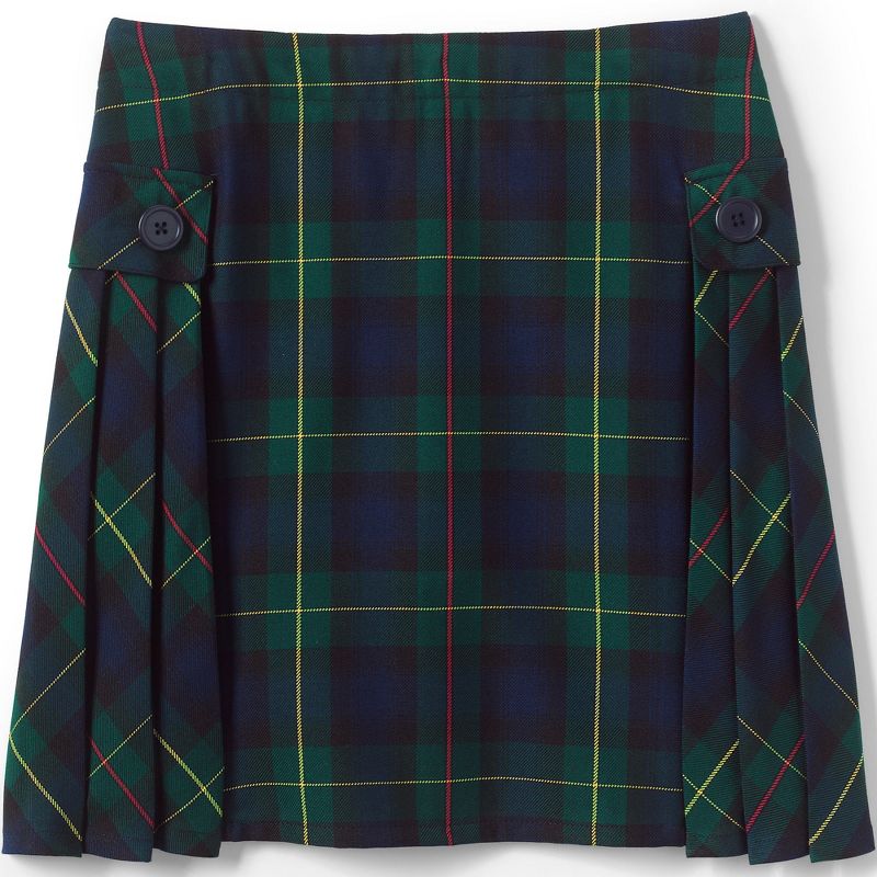 Lands' End School Uniform Kids Slim Plaid A-line Skirt Below the Knee