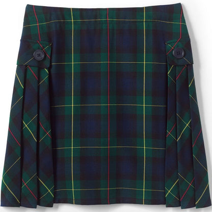 Lands' End School Uniform Kids Slim Plaid A-line Skirt Below the Knee