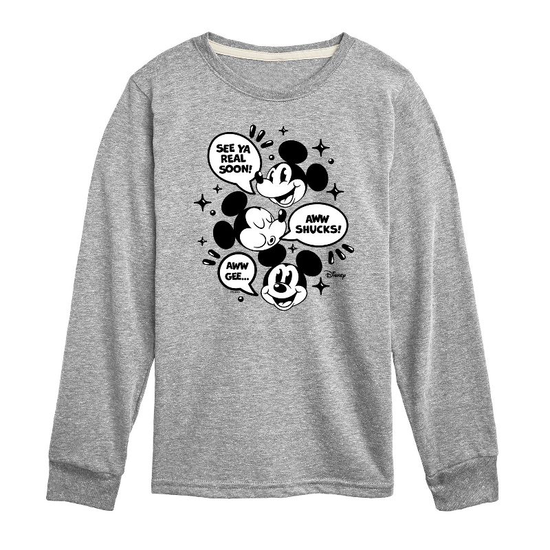 Boys' - Disney - Mickey Mouse Long Sleeve Graphic T-Shirt