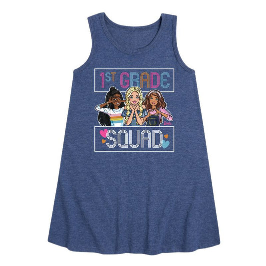 Girls' - Barbie - Back To School Graphic Sleeveless Aline Dress