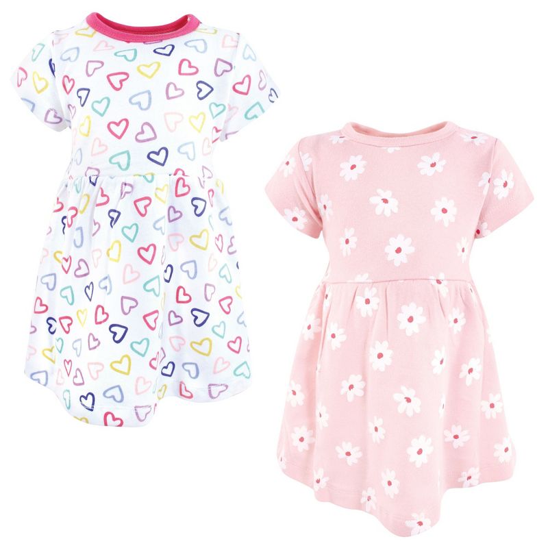 Luvable Friends Hudson Baby Short-Sleeve Dresses 2pk