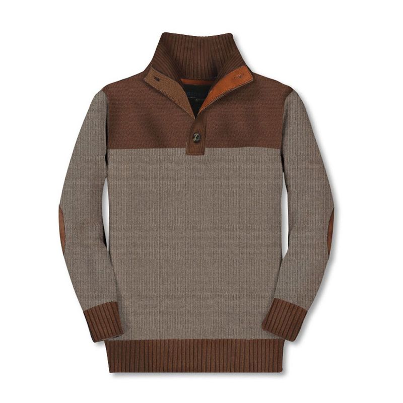 Gioberti Boy's 100% Cotton Button Down Collar Knitted Pullover Sweater