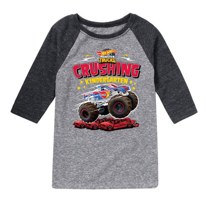 Boys' - Hot Wheels - Crushing Kindergarten Raglan Graphic T-Shirt