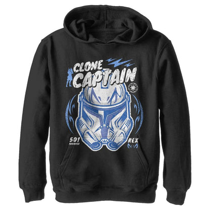 Boy's Star Wars: The Clone Wars Captain Head Shot Portrait Pull Over Hoodie
