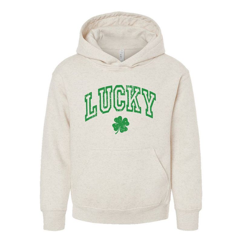 هودي جرافيكي للشباب من متجر Juniper Shop Lucky Clover Distressed