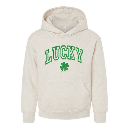 هودي جرافيكي للشباب من متجر Juniper Shop Lucky Clover Distressed