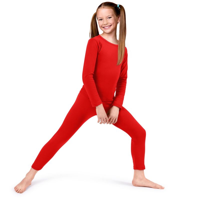 Rocky Thermal Underwear for Girls, Long Johns Fleece Lined Set, Shirt & Pants, Base Layer