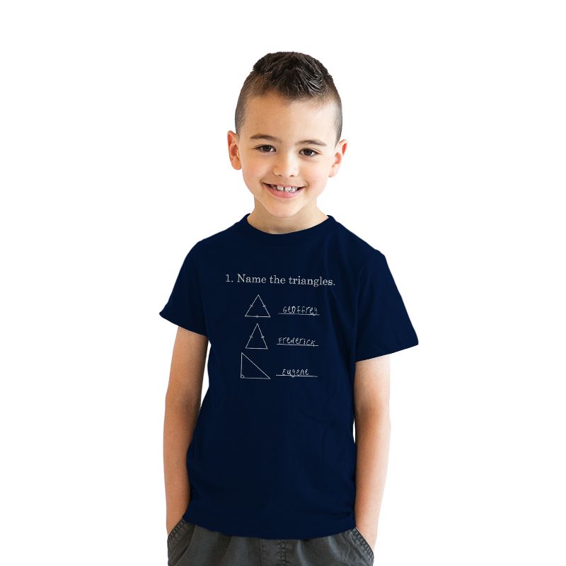 Youth Name The Triangles Funny Math T shirts Sarcasm Novelty I Love Math Tee Humor - Crazy Dog Youth T Shirt