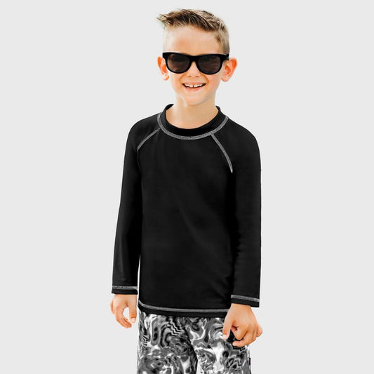 City Threads Boys UPF 50+ Long Sleeve Rashguard - USA-Made