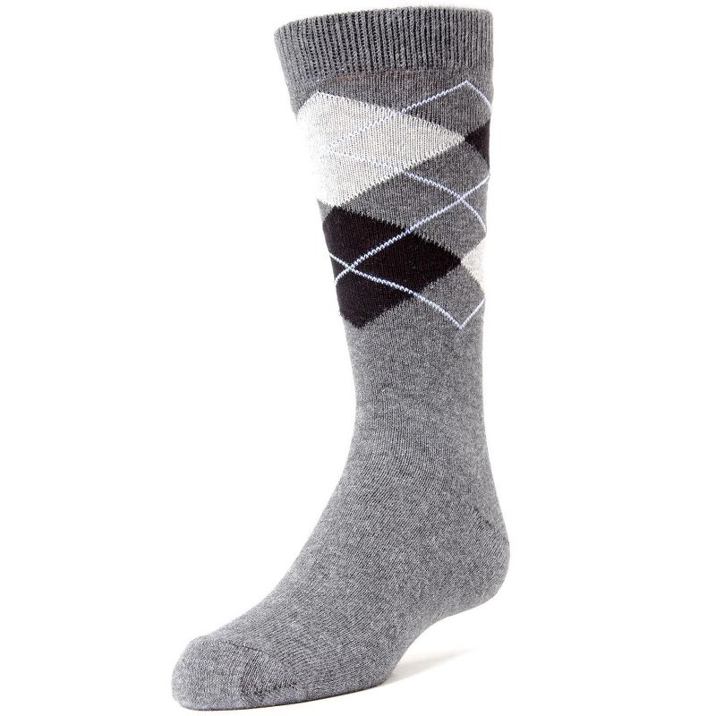 Memoi Prim and Preppy Boys Cotton Blend Argyle Socks