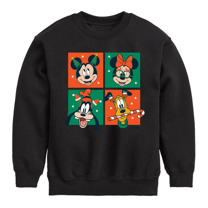 Boys' - Disney - Mickey And Friends Christmas Graphic Long Sleeve Fleece Sweatshirt
