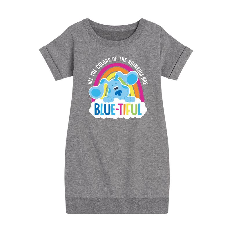 فستان قصير الأكمام من الصوف برسومات جرافيكية للبنات - بلو كلوز وأنتِ! - كل ألوان قوس قزح جميلة