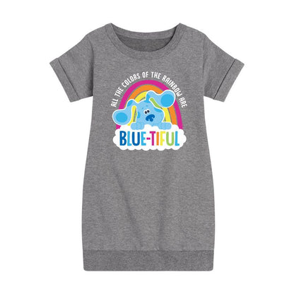 فستان قصير الأكمام من الصوف برسومات جرافيكية للبنات - بلو كلوز وأنتِ! - كل ألوان قوس قزح جميلة