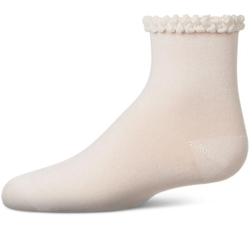 Memoi Girls' Bubble Stitch Welt Anklet Socks