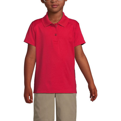 Lands' End School Uniform Kids Short Sleeve Feminine Fit Rapid Dry Polo Shirt