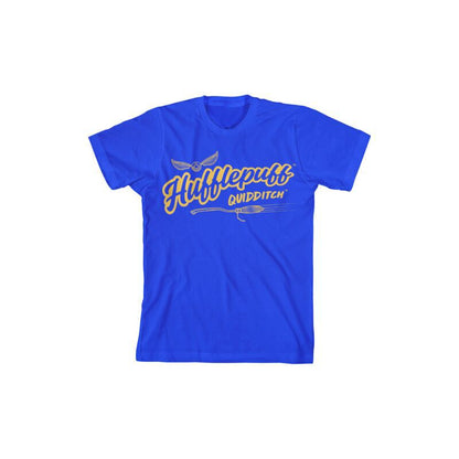 تي شيرت أزرق مطبوع عليه رسومات لفريق هافلباف كويدتش من بيوورلد هاري بوتر للشباب