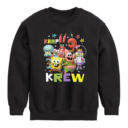 Boys' - SpongeBob SquarePants - Kamp Koral Kamp Krew Graphic Long Sleeve Fleece Sweatshirt