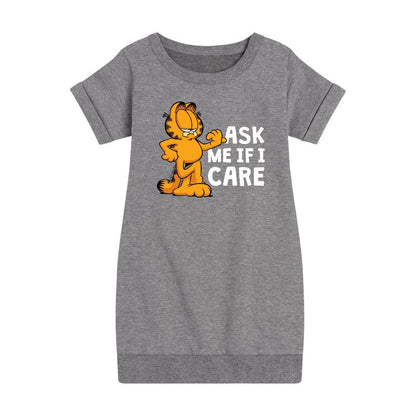 فستان غارفيلد للبنات - اسألني إن كنت مهتمًا - بأكمام قصيرة من الصوف