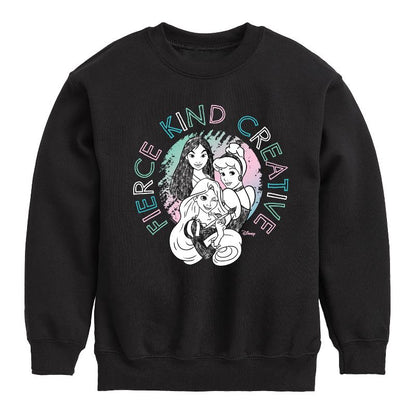 Boys' - Disney - Fierce Kind Creative Graphic Long Sleeve Fleece Sweatshirt