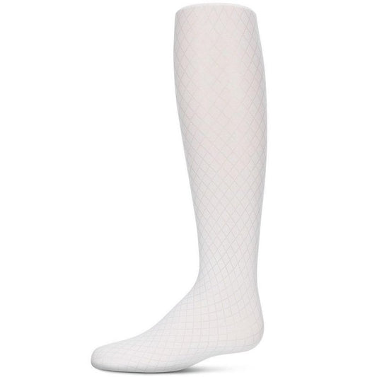 Memoi Girls' Diamond Semi Opaque Nylon Tights