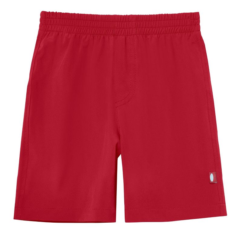 City Threads Boys UPF 50+ Soft Stretch Club Above The Knee Swim Trunks - USA-Made