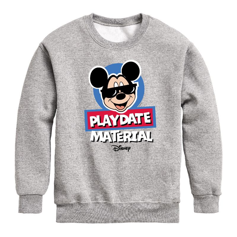 Boys' - Disney - Playdate Material Graphic Long Sleeve Fleece Sweatshirt