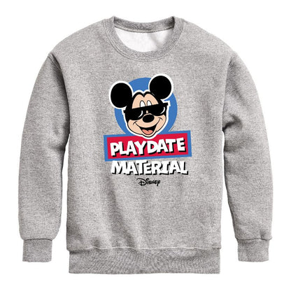 Boys' - Disney - Playdate Material Graphic Long Sleeve Fleece Sweatshirt