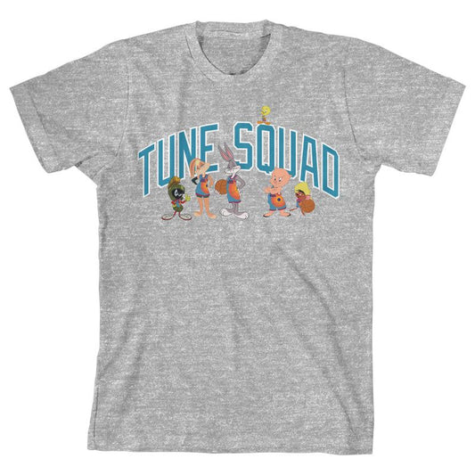 تي شيرت رياضي رمادي للشباب برسومات شخصية من Space Jam 2 Tune Squad