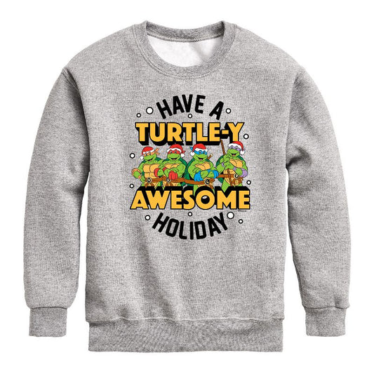 Boys' - Teenage Mutant Ninja Turtles - Turtley Awesome Group Graphic Long Sleeve Fleece Sweatshirt