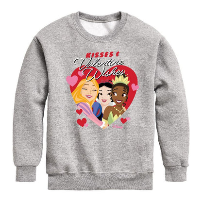 Boys' - Disney - Kisses and Valentine Wishes Graphic Long Sleeve Fleece Sweatshirt