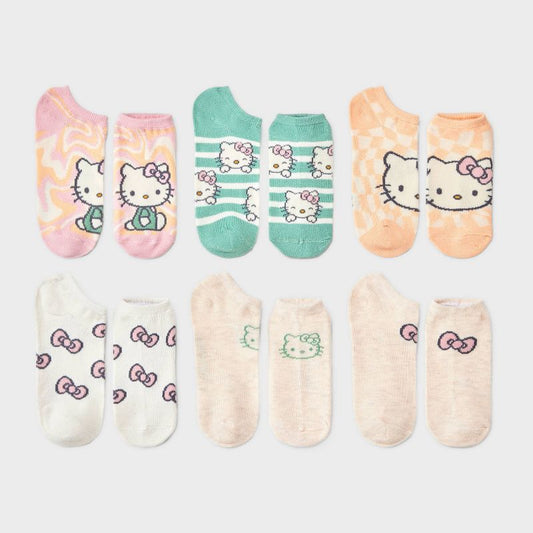 Girls' Hello Kitty 6pk No Show Socks
