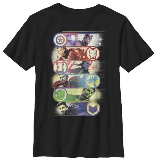 Boy's Marvel Avengers: Endgame Hero Swipe Button T-Shirt
