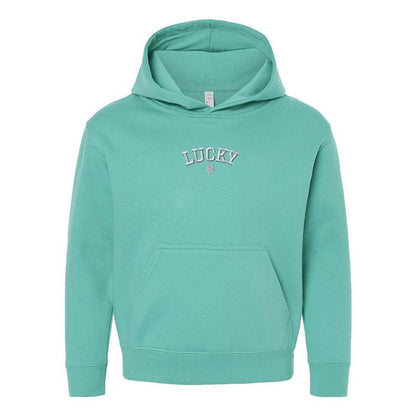The Juniper Shop Embroidered Lucky Clover Youth Graphic Hoodie