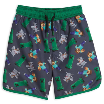 Minecraft UPF 50+ Swim Trunks Little Kid to Big Kid Sizes (4T - 18-20)