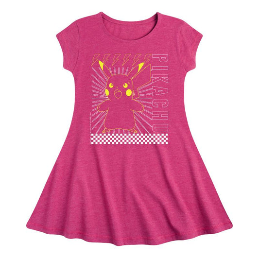 Girls' - Pokémon - Pika Poke Fit & Flair Cap Sleeve Dress