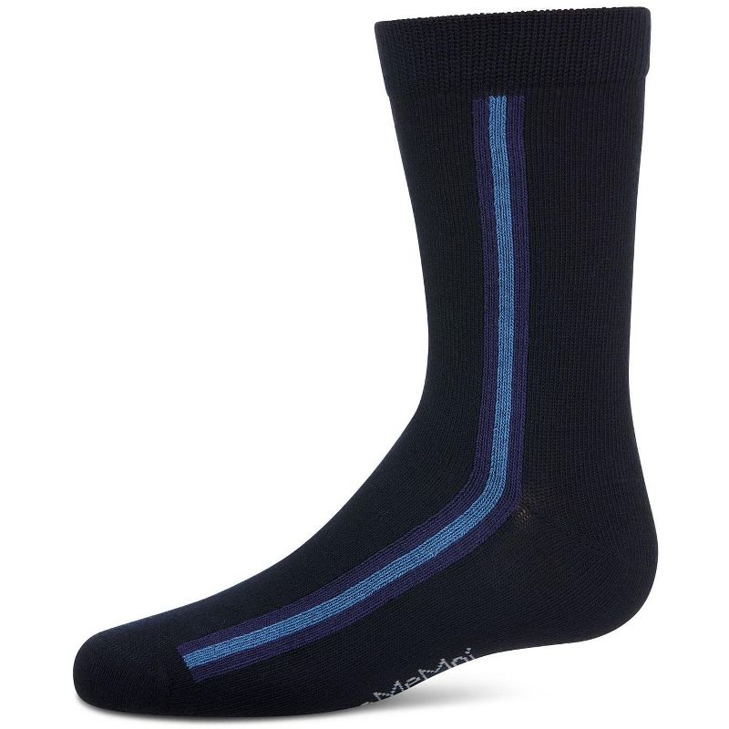 Memoi Boys' Side Stripe Crew Socks