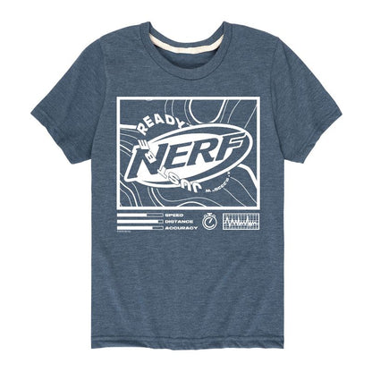 تي شيرت جرافيكي بأكمام قصيرة من NERF للأولاد - Just Be Ready Stats