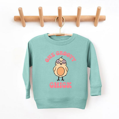 The Juniper Shop One Groovy Chick Toddler Graphic Sweatshirt