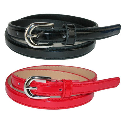 CTM Kid's Skinny Dress Belt (Pack of 2 Colors)