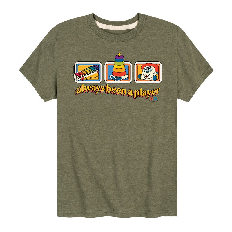 تي شيرت جرافيكي بأكمام قصيرة للأولاد من فيشر برايس - لاعب مدى الحياة