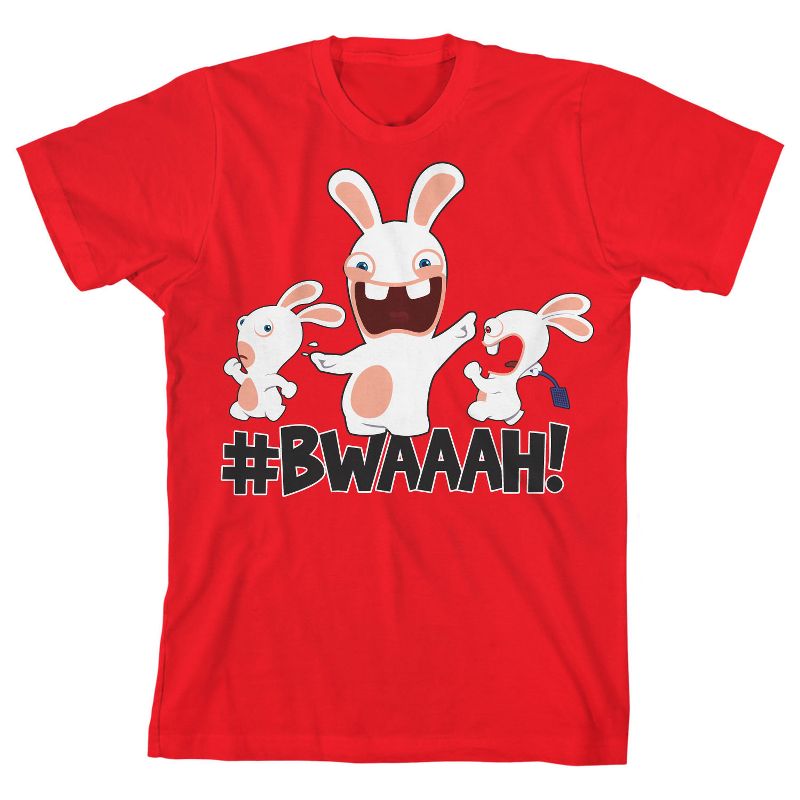 Rabbids #Bwaaah Youth Red Graphic Tee