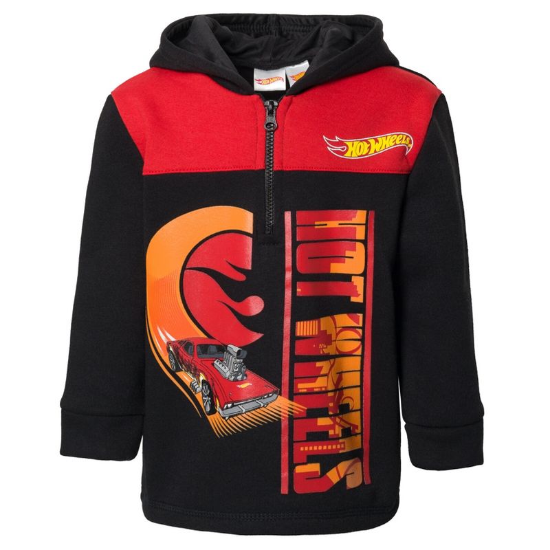 Hot Wheels Fleece Half Zip Hoodie Toddler
