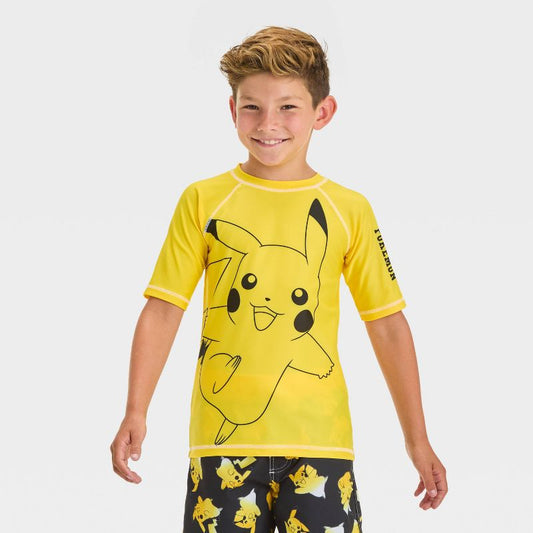 Boys' Pokemon Rash Guard Top - Yellow