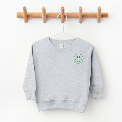 The Juniper Shop Embroidered Smiley Face Outline Youth Ultra-Soft Graphic Sweatshirt