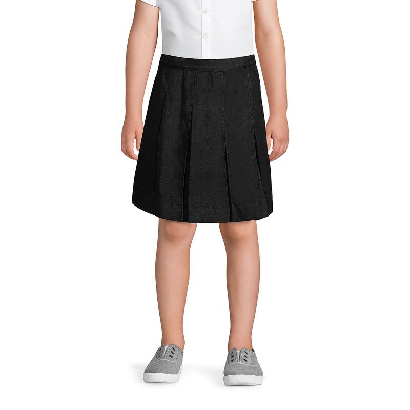 Lands' End Lands' End School Uniform Kids Solid Box Pleat Skirt Top of Knee