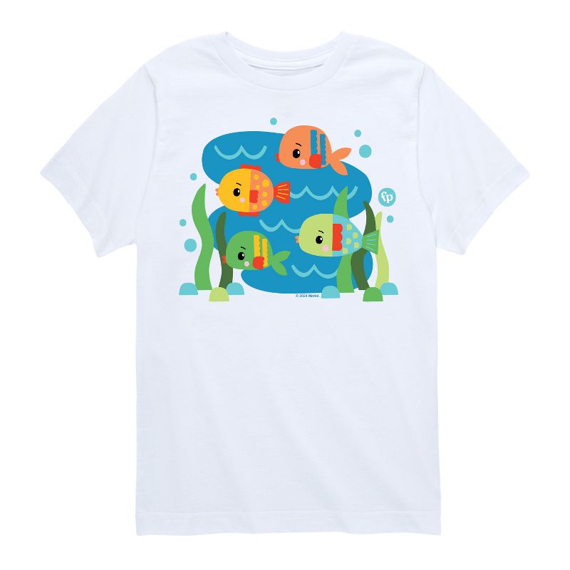 تي شيرت فيشر برايس للأولاد بأكمام قصيرة ورسومات جرافيكية